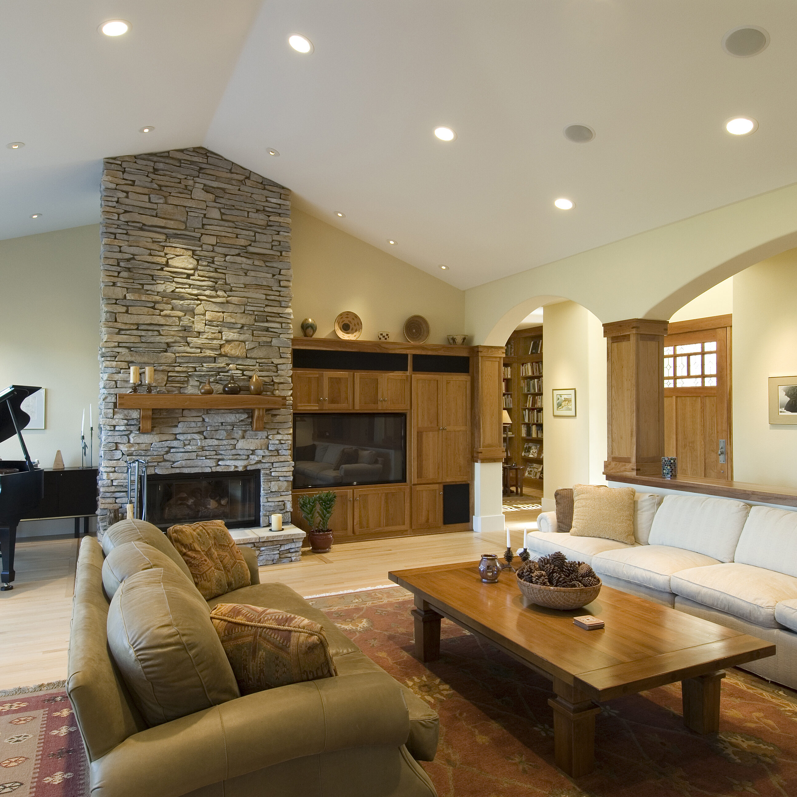 living room in custom homestone